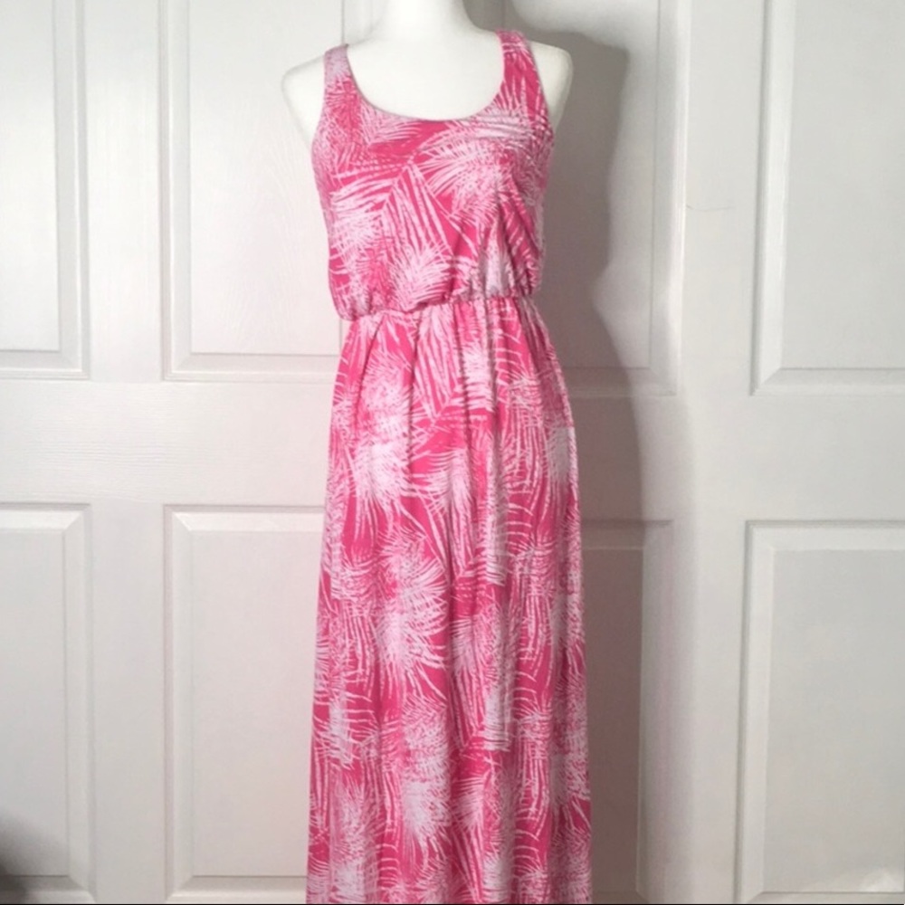 Sonoma Life + Style pink and white dress